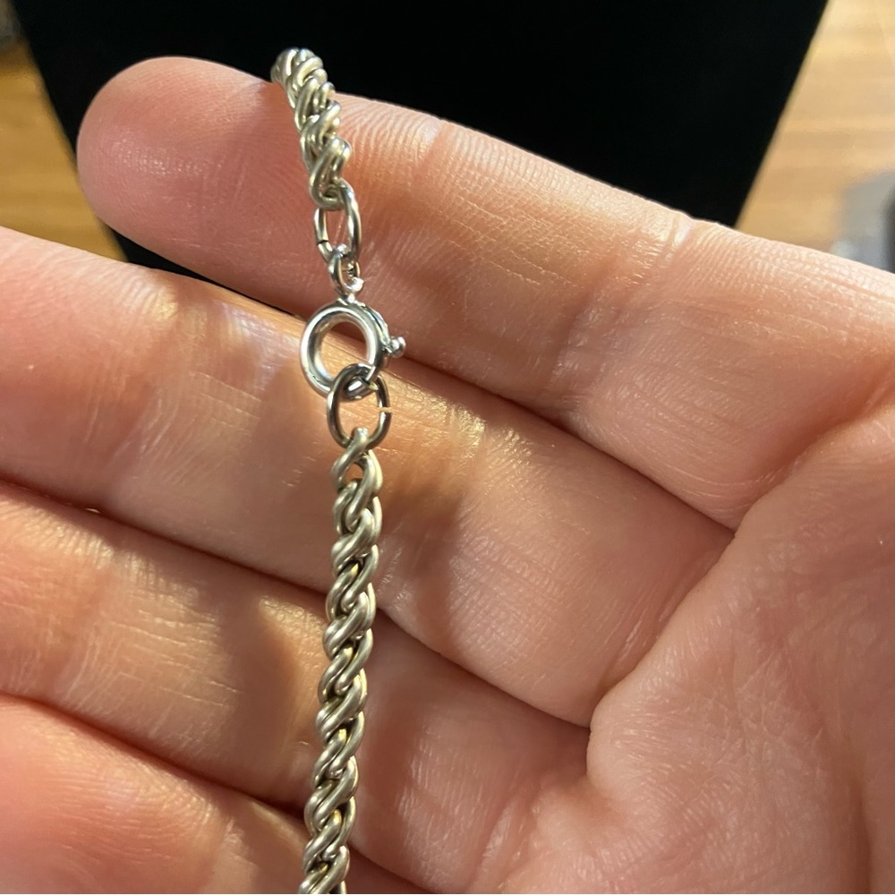 Vintage Light Blue Rhinestone Statement Necklace … - image 4